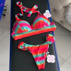 Colorful Tie-Dye Bikini Set